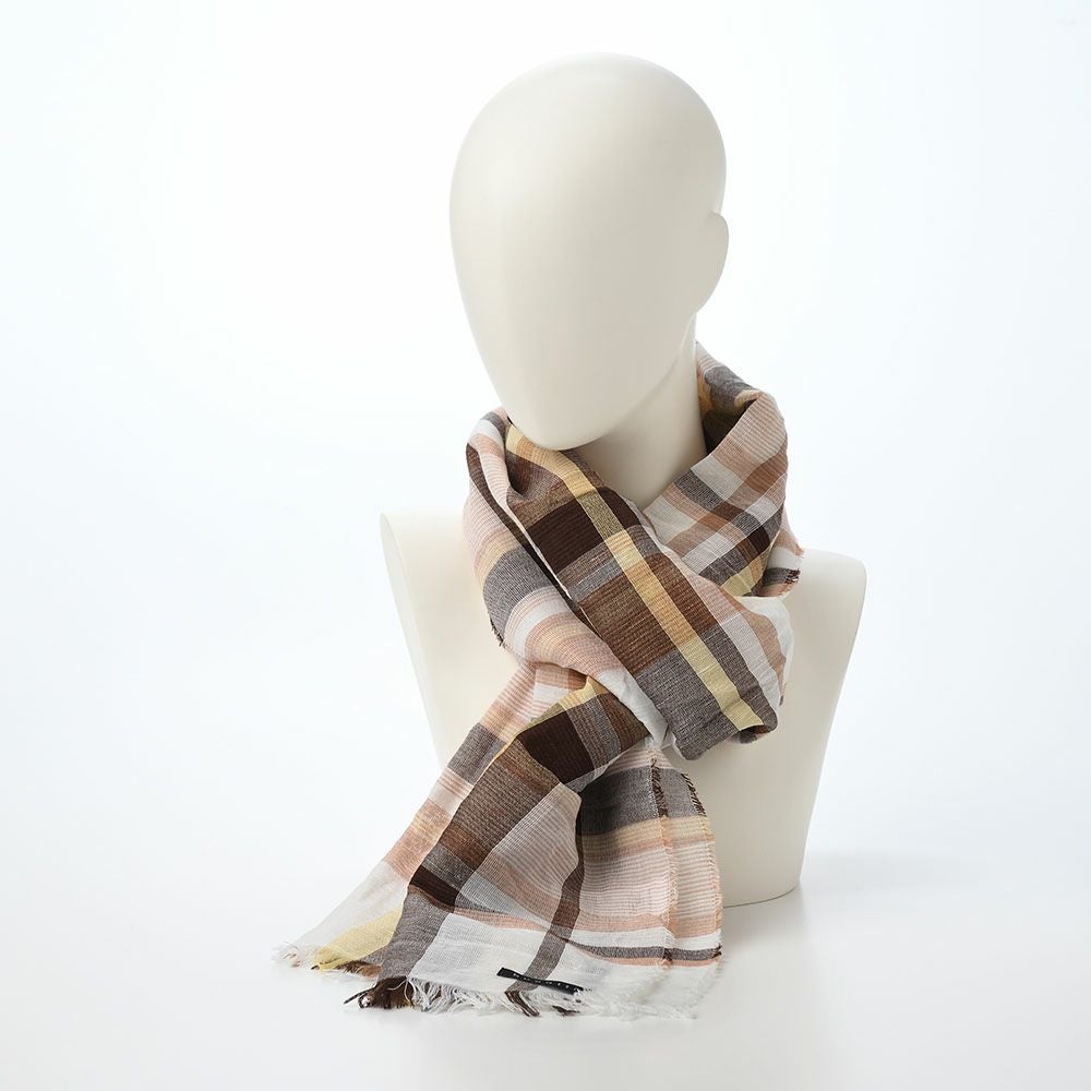 ブガッティ 春夏スカーフ・ストール Check Scarf（チェックスカーフ