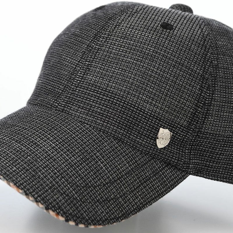 ダックスのキャップ Cap Cotton Linen KARAMI（キャップ コットンリネン カラミ） D2013 ブラック