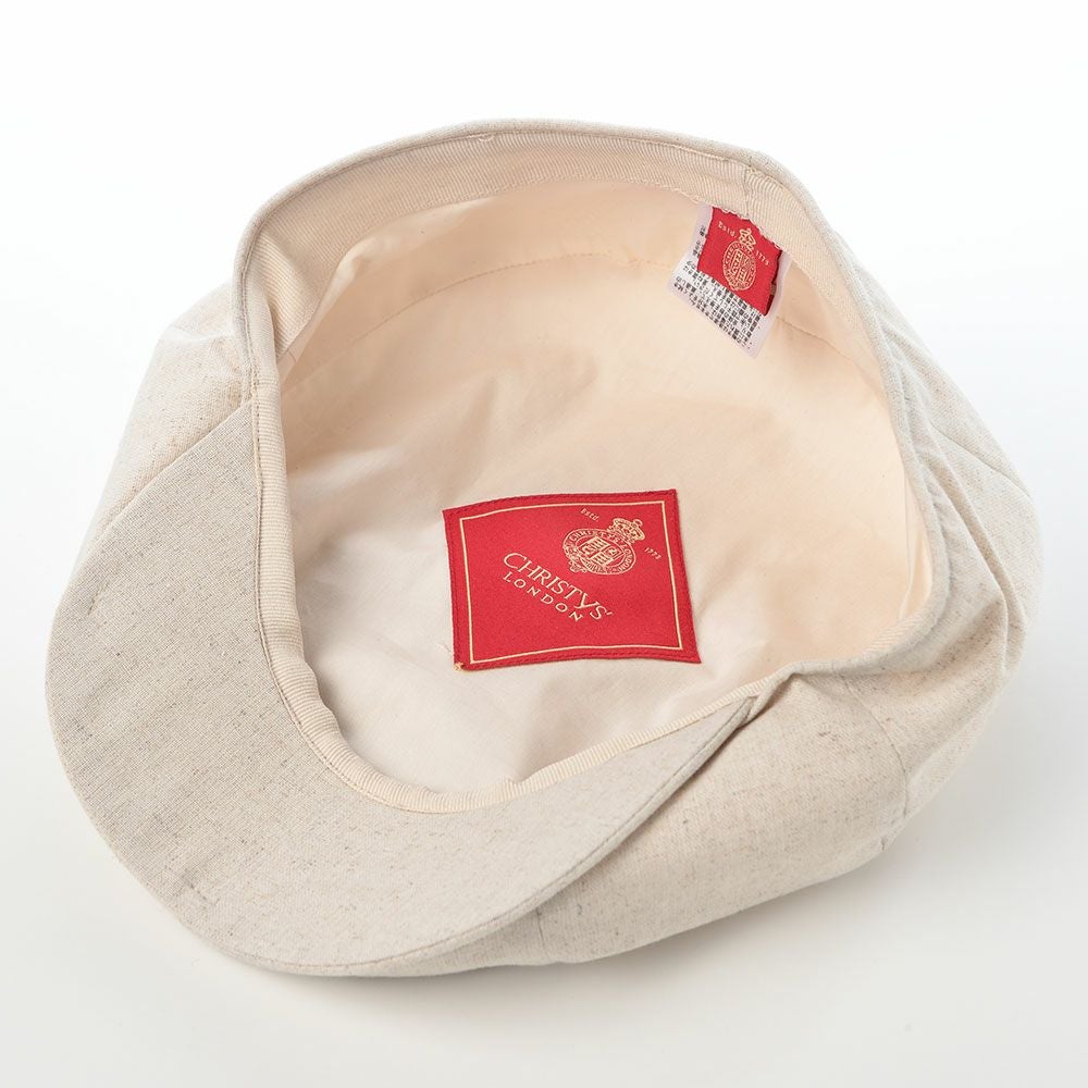 クリスティーズ ロンドン キャスケット Linen Blend Baker Boy（リネン