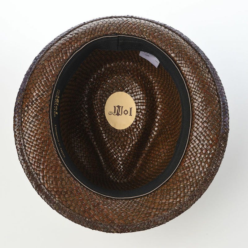 ノルのストローハット FB half hat（FB ハーフ ハット） ブラウン パープル