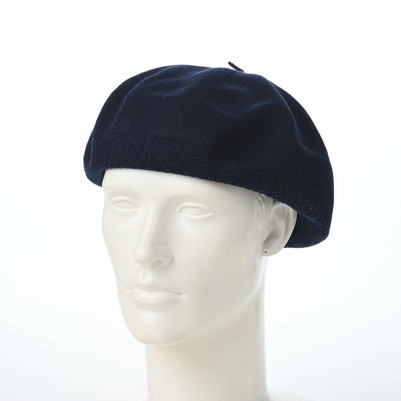 レッターのベレー帽 Organic Combed Beret（オーガニックコームドベレー） ネイビー