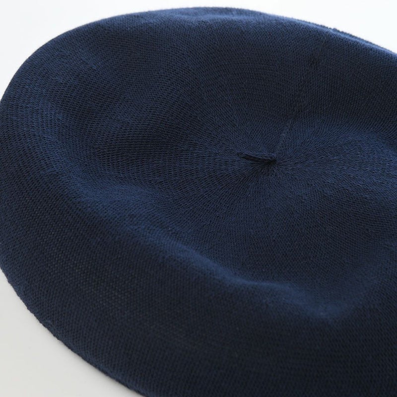 レッターのベレー帽 Organic Combed Beret（オーガニックコームドベレー） ネイビー