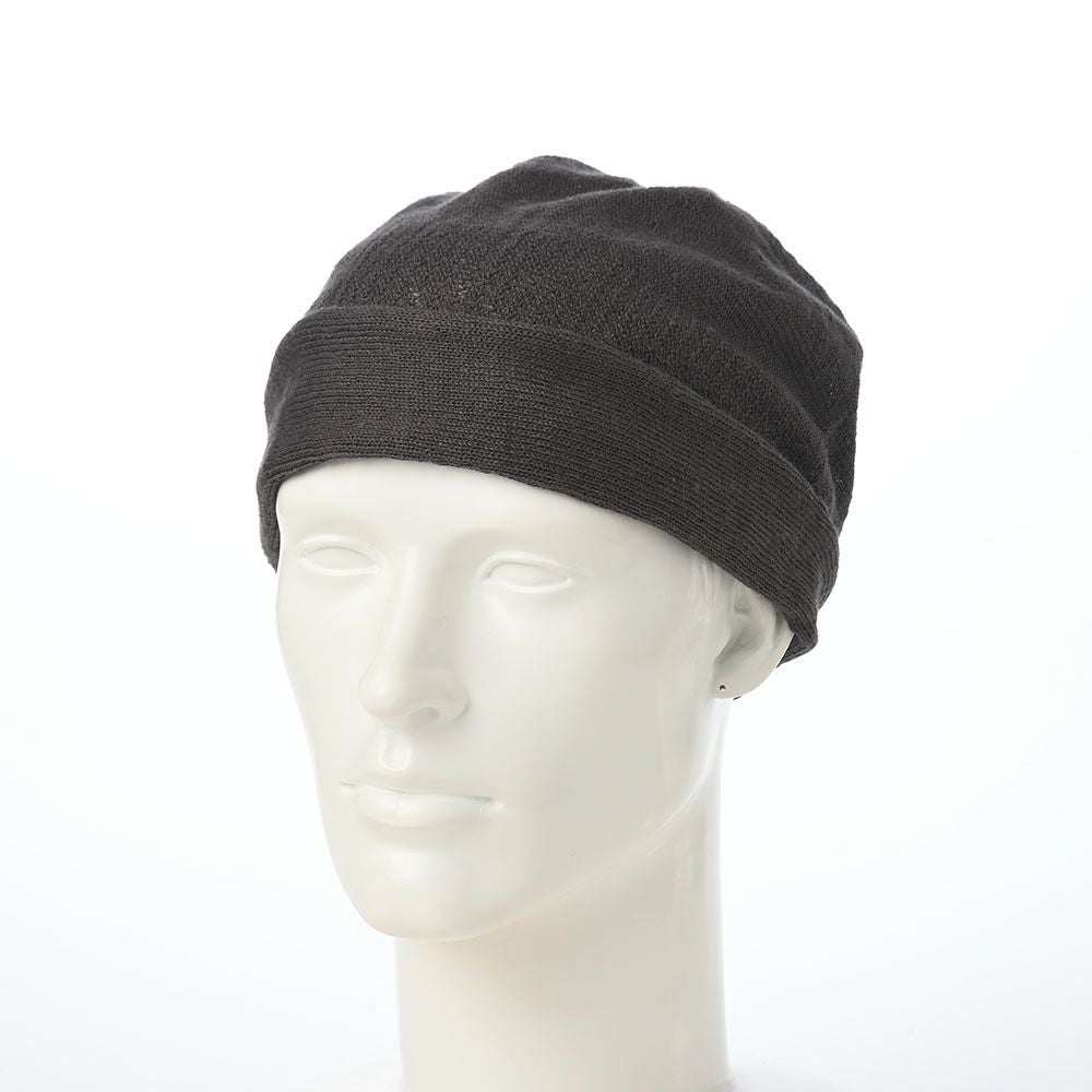 レッター ニット帽 Linen beanie（リネンビーニー） チャコール | 帽子