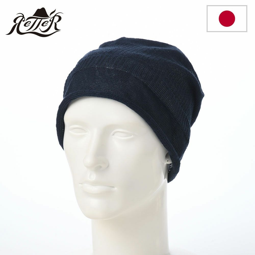 レッター ニット帽 Linen beanie（リネンビーニー） ブラック | 帽子