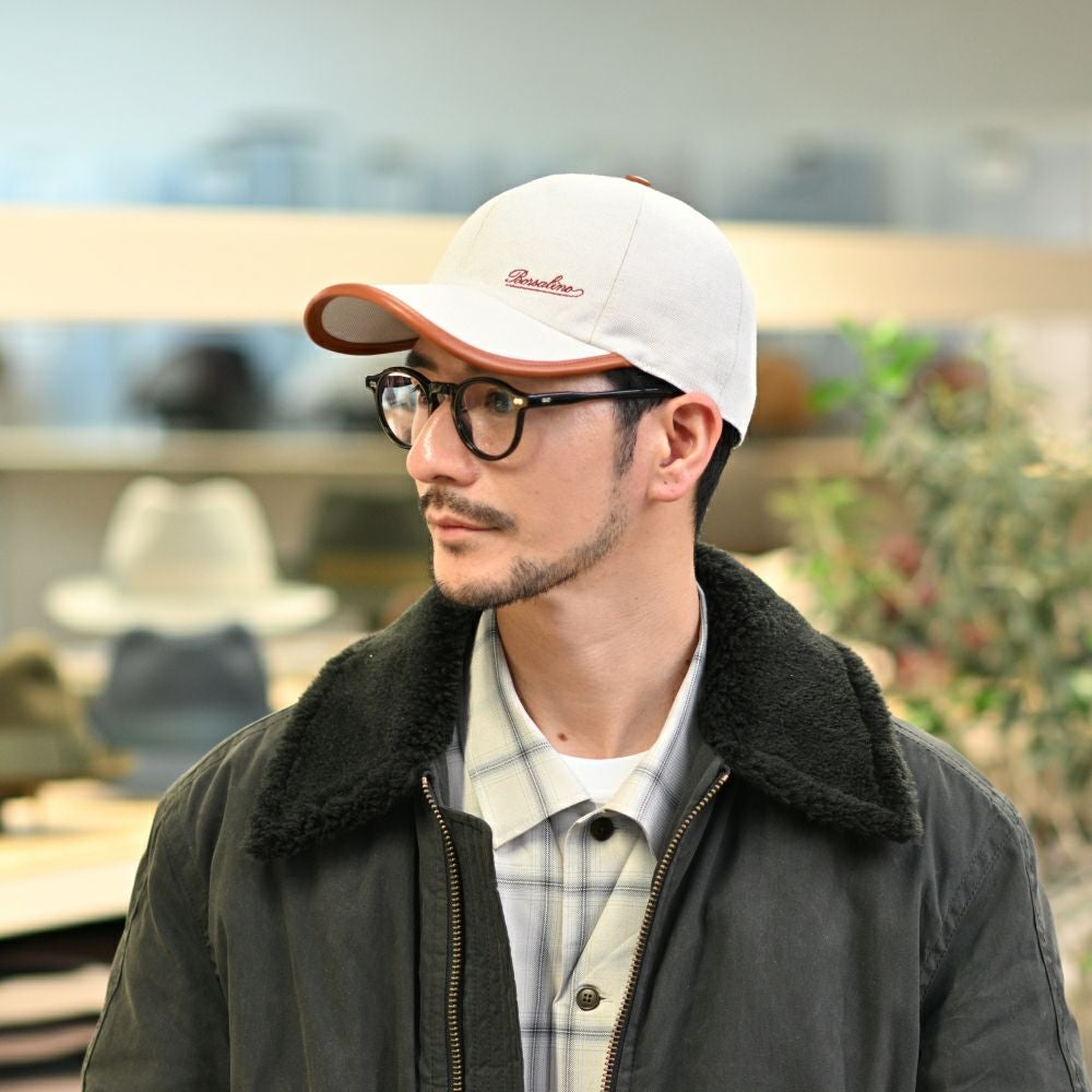 ボルサリーノ キャップ Baseball Cap Golfer Canvas（ベースボール