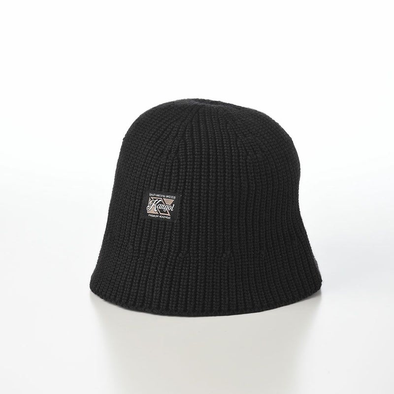 カンゴールのバケットハット WASHED KNIT BUCKET（ウォッシュド ニット バケット） ブラック