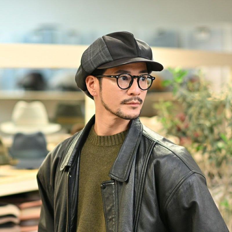 イケガミ帽子工房のキャスケット Tailor Eight（テーラーエイト） ブラウンミックス