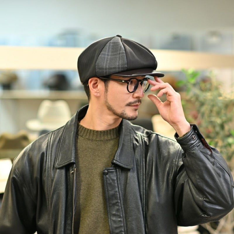 イケガミ帽子工房のキャスケット Tailor Eight（テーラーエイト） ブラウンミックス