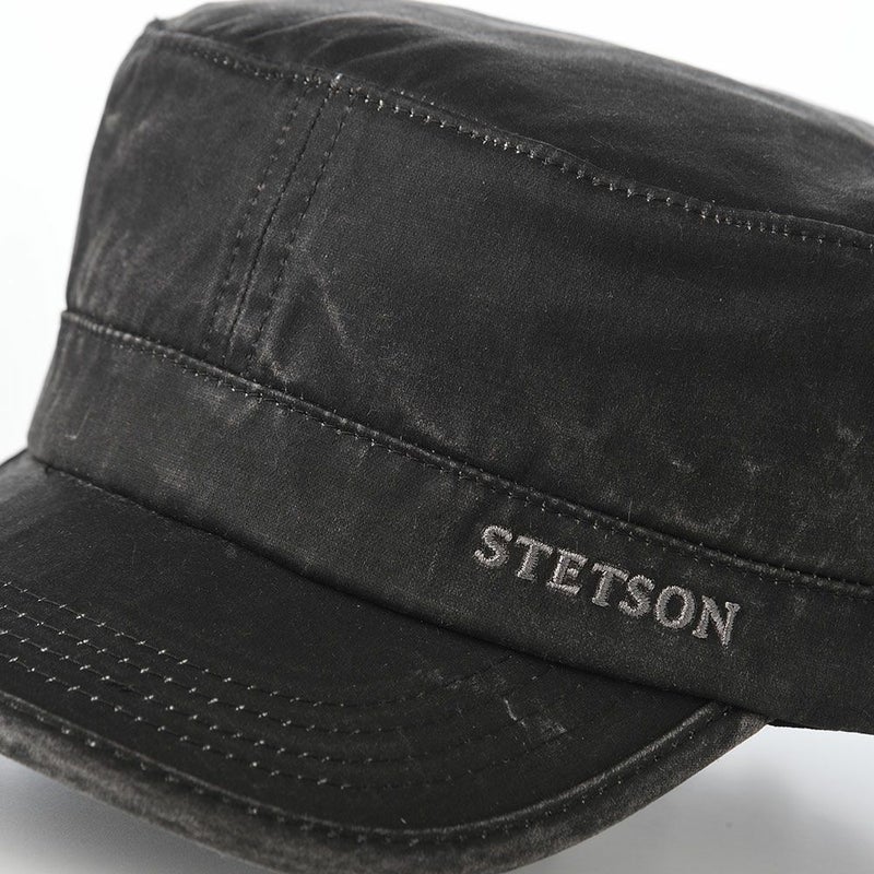 ステットソンのキャップ ARMY DE GAULLE CAP（アーミー ドゴールキャップ） ST284EU ブラック