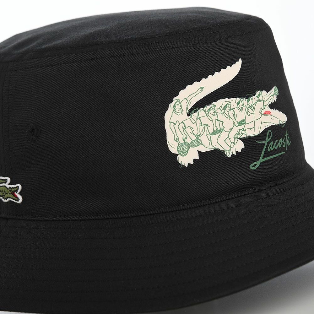 ラコステ バケットハット CROCODILE PRINT BUCKET HAT（クロコダイル