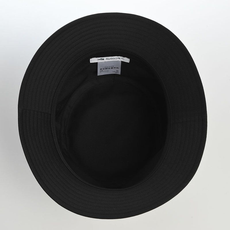 ラコステのバケットハット CROCODILE PRINT BUCKET HAT（クロコダイルプリント バケットハット） L1364 ブラック
