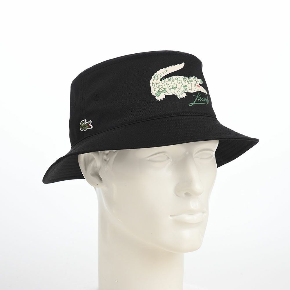 ラコステ バケットハット CROCODILE PRINT BUCKET HAT（クロコダイル