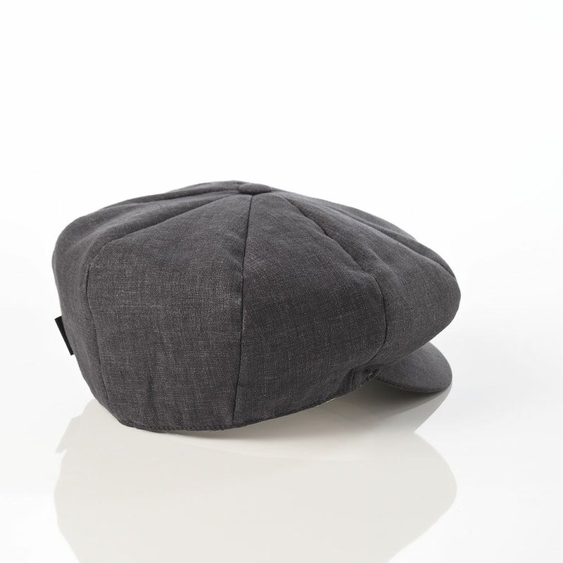ボルサリーノのキャスケット 8panel Berretto Free Visor Linen（8パネル ベレット フリーバイザー リネン） B15023 ダークグレー