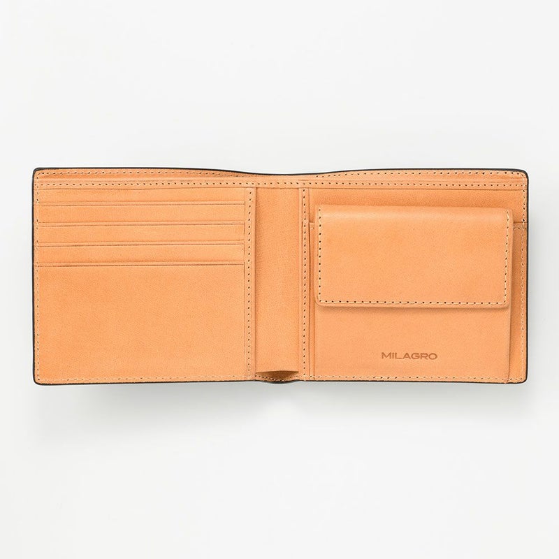 ミラグロの二つ折り財布 Palmellato Goat Leather Wallet（パルメラートゴートレザー ウォレット） CA-PG-653 ダークブラウン