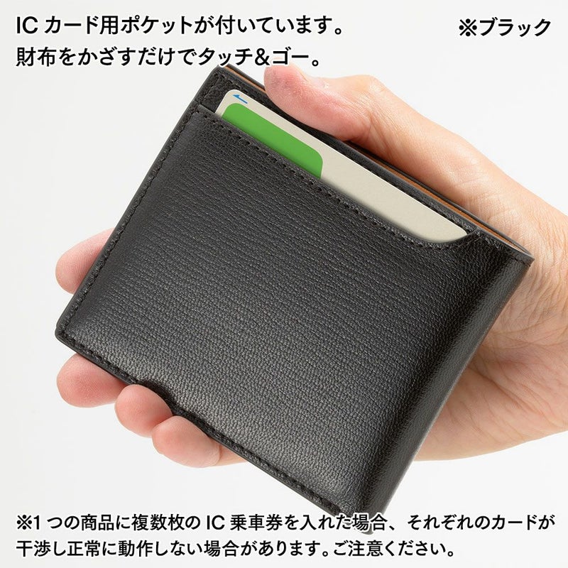 ミラグロの札入れ Palmellato Goat Leather Billfold（パルメラートゴートレザー ２つ折り札入れ） CA-PG-671 ブラック