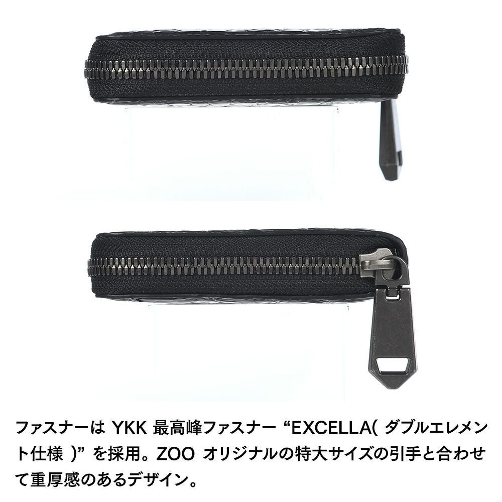 ズー 二つ折り財布 ALLIGATOR Zip-around Wallet（アリゲーター ジップ