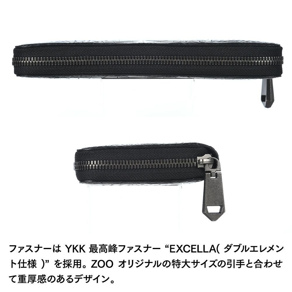 ズー 長財布 ALLIGATOR Zip-around Long Wallet（アリゲーター ジップ