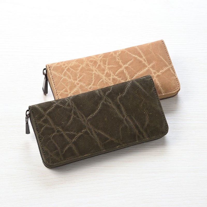 ズーの長財布 ELEPHANT Zip-around Long Wallet（エレファント ジップアラウンド ロングウォレット） ZLW-139 サンドベージュ