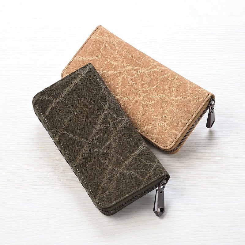 ズーの長財布 ELEPHANT Zip-around Long Wallet（エレファント ジップアラウンド ロングウォレット） ZLW-139 サンドベージュ