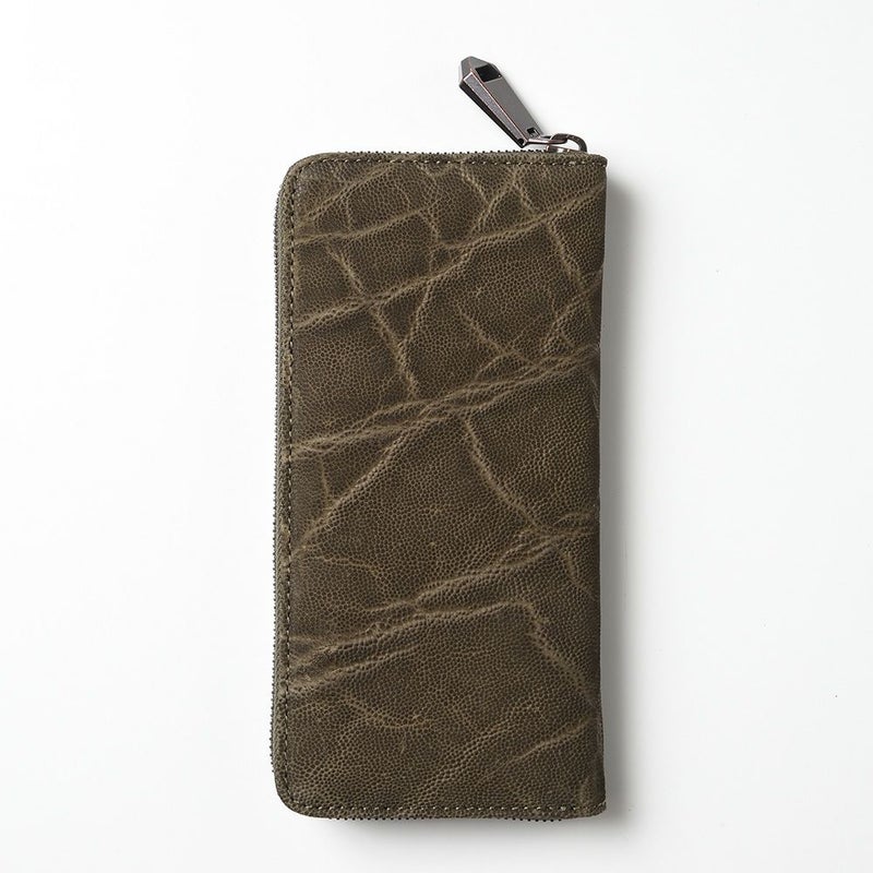 ズーの長財布 ELEPHANT Zip-around Long Wallet（エレファント ジップアラウンド ロングウォレット） ZLW-139 ボトルグリーン
