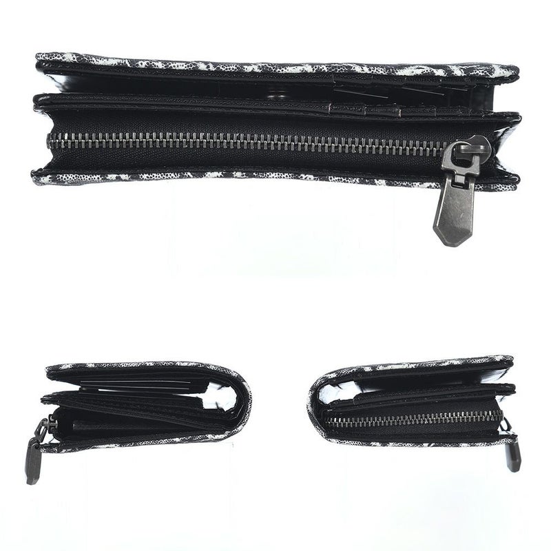 ズーの二つ折り財布 ELEPHANT Middle Wallet（エレファント ミドルウォレット） ZMW-029 ブラッククラッシュ