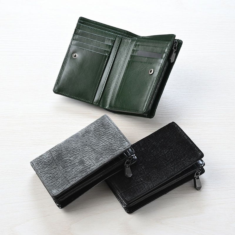ズーの二つ折り財布 HIPPO Middle Wallet（ヒッポー ミドルウォレット） ZMW-033 ブラック