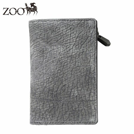 ズーの二つ折り財布 HIPPO Middle Wallet（ヒッポー ミドルウォレット） ZMW-033 グレー
