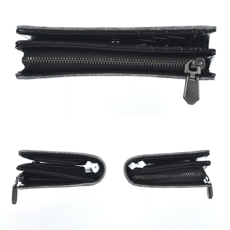 ズーの二つ折り財布 HIPPO Middle Wallet（ヒッポー ミドルウォレット） ZMW-033 グレー