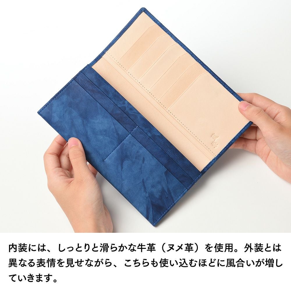 キクヒロ 長財布 藍染 長財布 ディープブルー | 帽子通販 時谷堂百貨