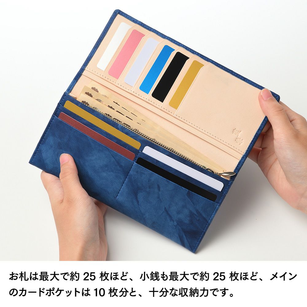 キクヒロ 長財布 藍染 長財布 ディープブルー | 帽子通販 時谷堂百貨