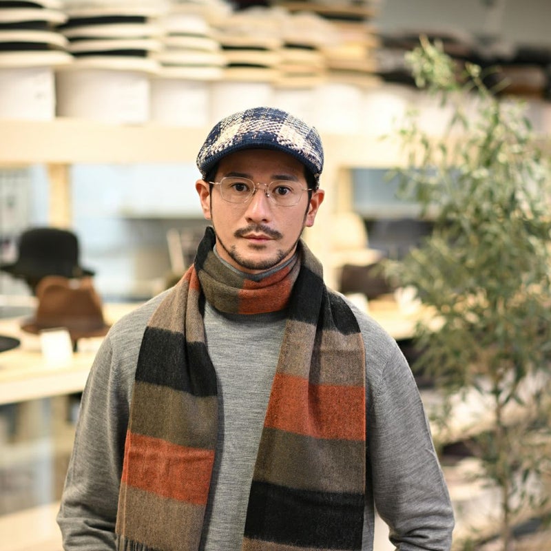 マローネのハンチング Check Stitch（チェックステッチ） BT1332 ダークブルー