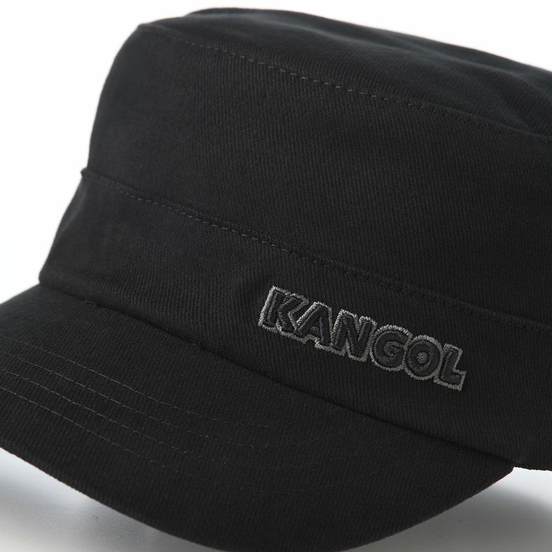 カンゴールのワークキャップ COTTON TWILL ARMY CAP（コットンツイル アーミーキャップ） ブラック
