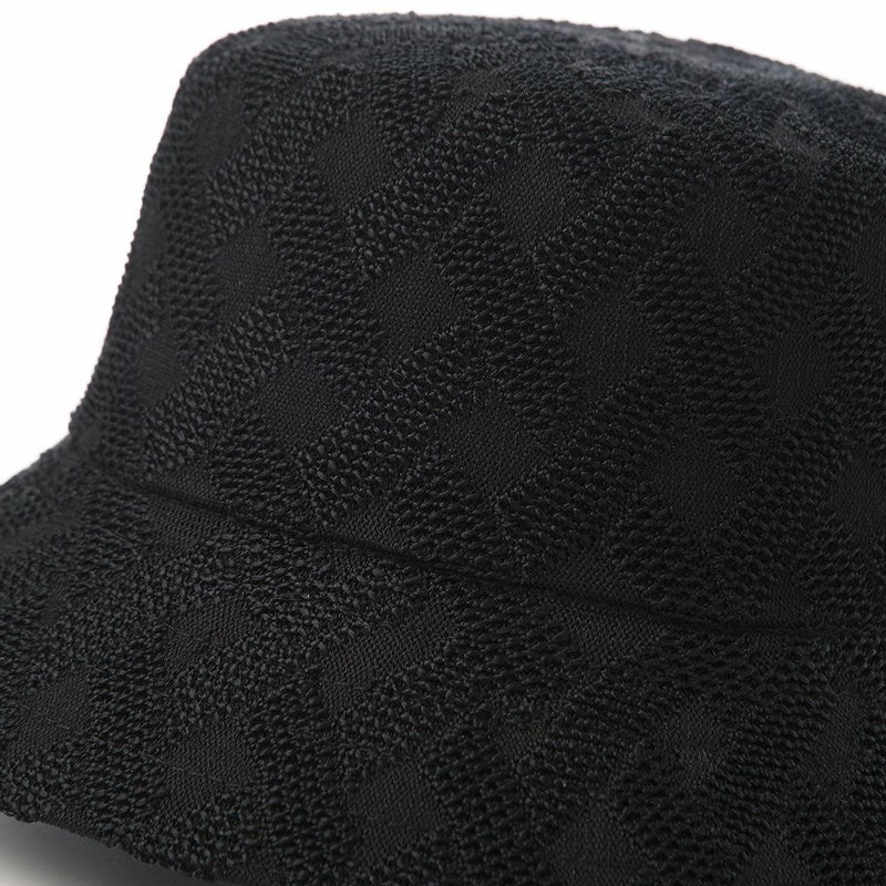 カンゴールのバケットハット CROSS WEAVE BUCKET（クロスウィーブ バケット） ブラック