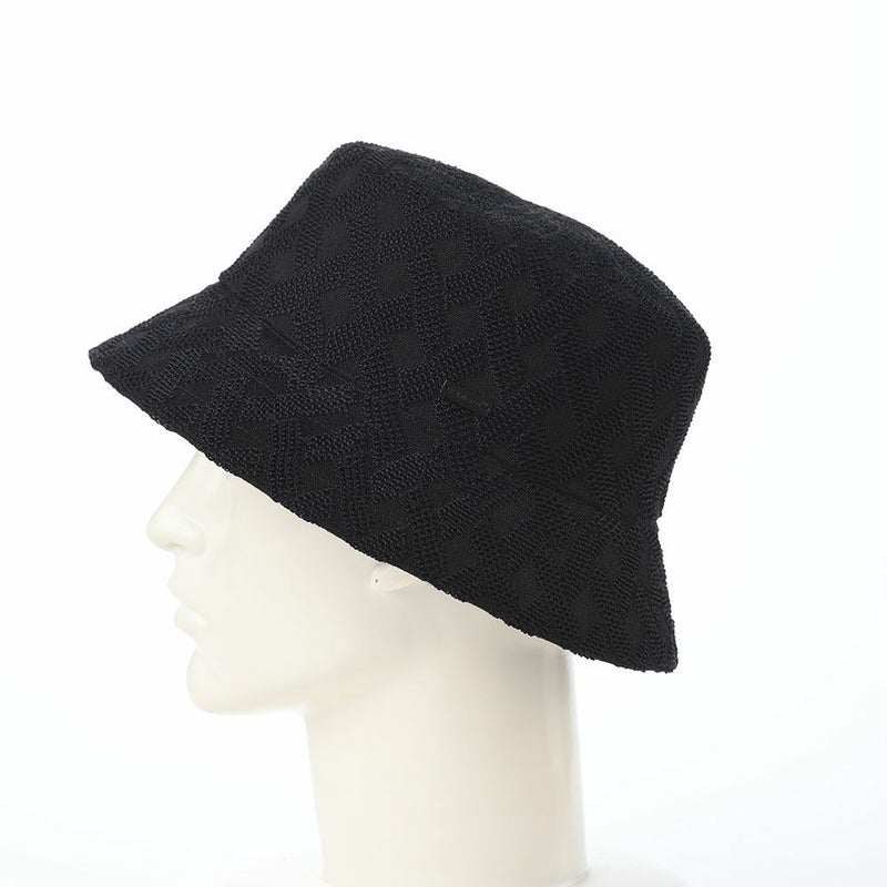 カンゴールのバケットハット CROSS WEAVE BUCKET（クロスウィーブ バケット） ブラック
