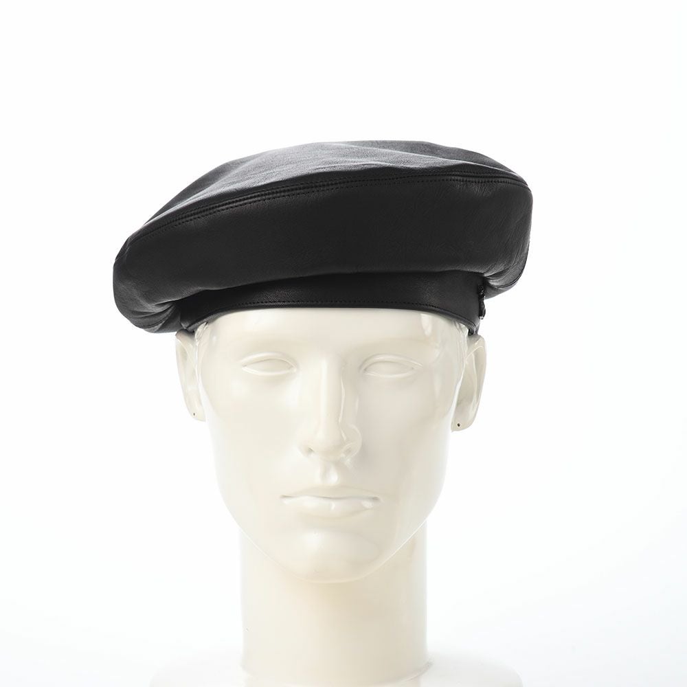 アース ベレー帽 Leather Beret（レザーベレー） ブラック | 帽子通販
