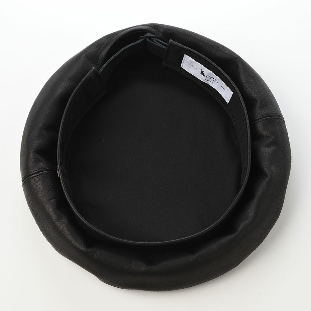アース ベレー帽 Leather Beret（レザーベレー） ブラック | 帽子通販