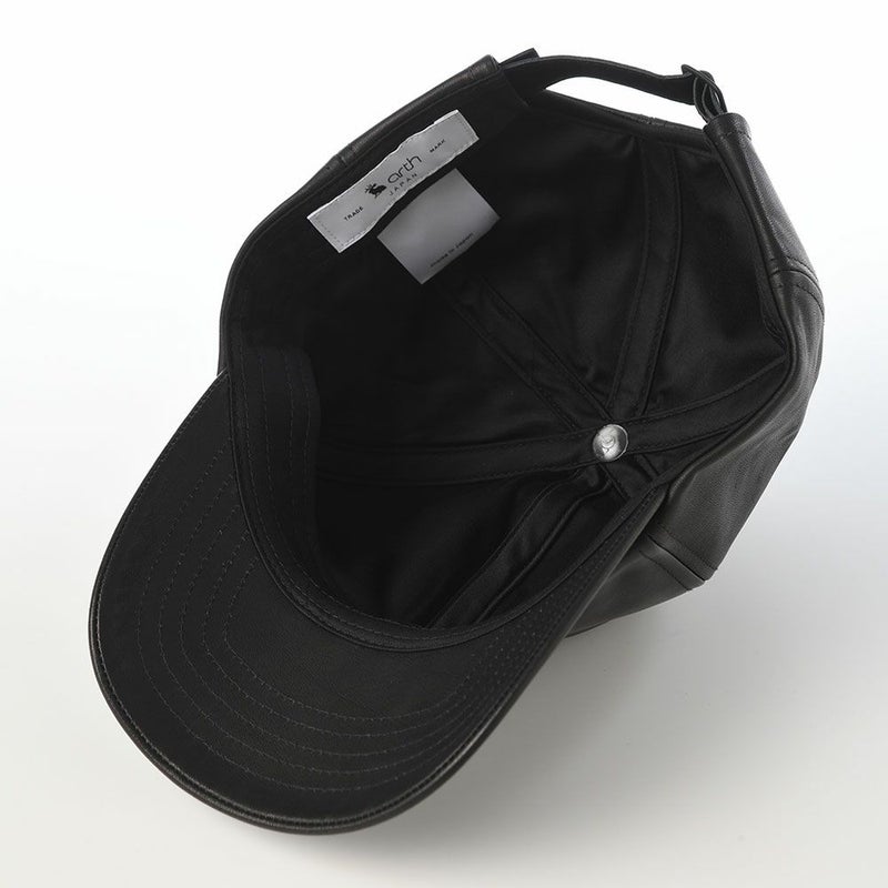 アースのキャップ Leather Cap（レザーキャップ） ブラック