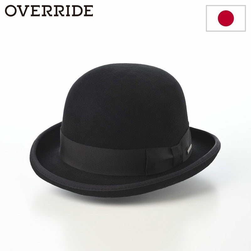 オーバーライドのフェルトハット OR FELT BOWLER（フェルトボーラー） ブラック