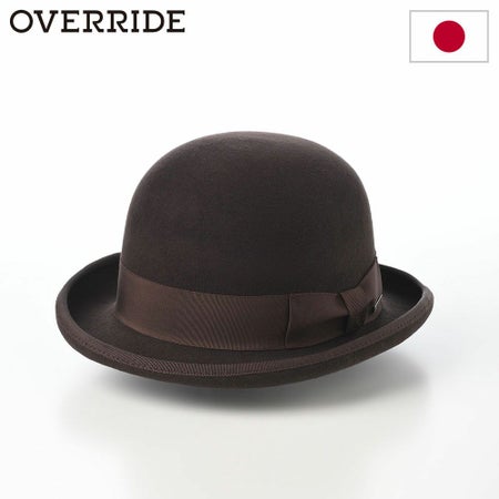 オーバーライドのフェルトハット OR FELT BOWLER（フェルトボーラー） ブラウン