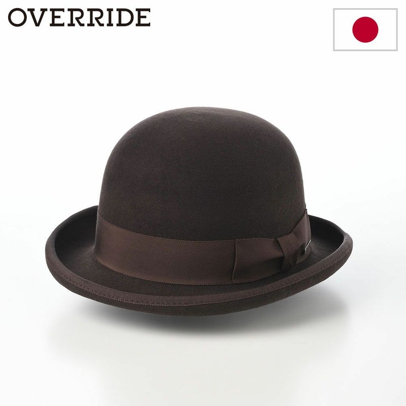 オーバーライドのフェルトハット OR FELT BOWLER（フェルトボーラー） ブラウン