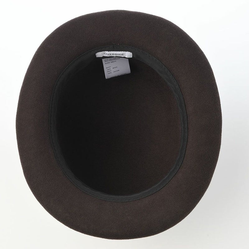 オーバーライドのフェルトハット OR FELT BOWLER（フェルトボーラー） ブラウン