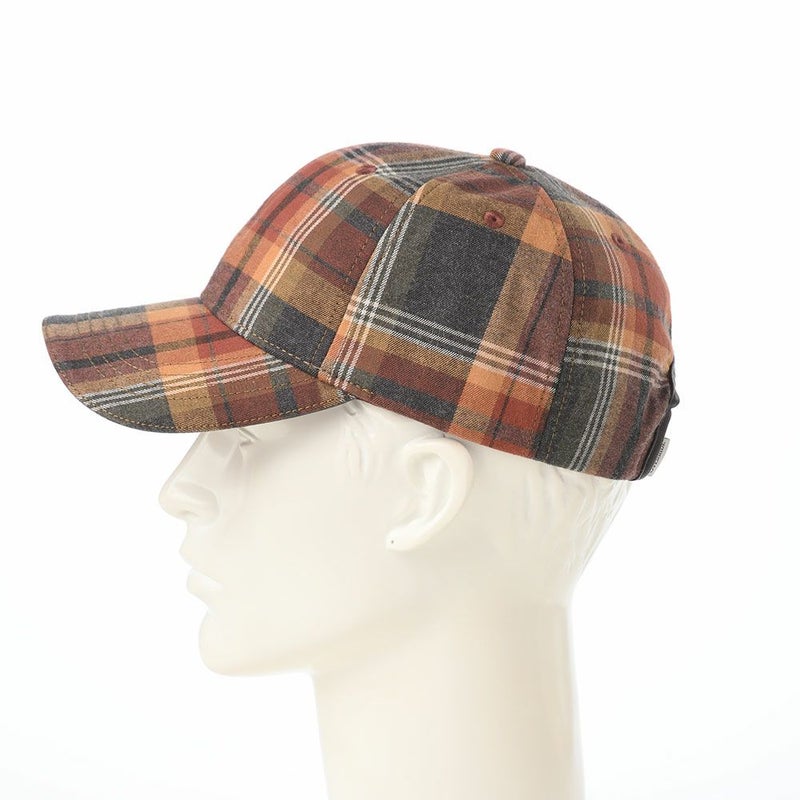 オーバーライドのキャップ OR OGC CHECK 6P CAP SG（オーガニックコットン チェックキャップ） ブラウン