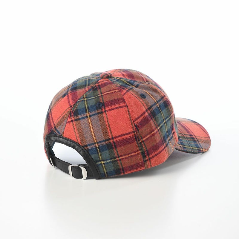 オーバーライドのキャップ OR OGC CHECK 6P CAP SG（オーガニックコットン チェックキャップ） レッド