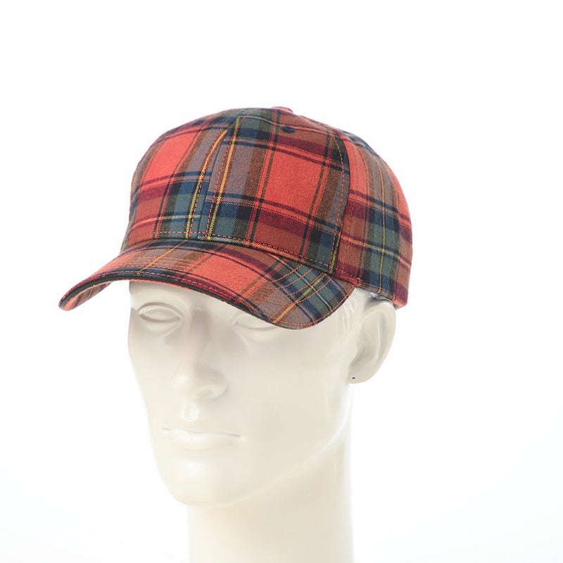 オーバーライドのキャップ OR OGC CHECK 6P CAP SG（オーガニックコットン チェックキャップ） レッド
