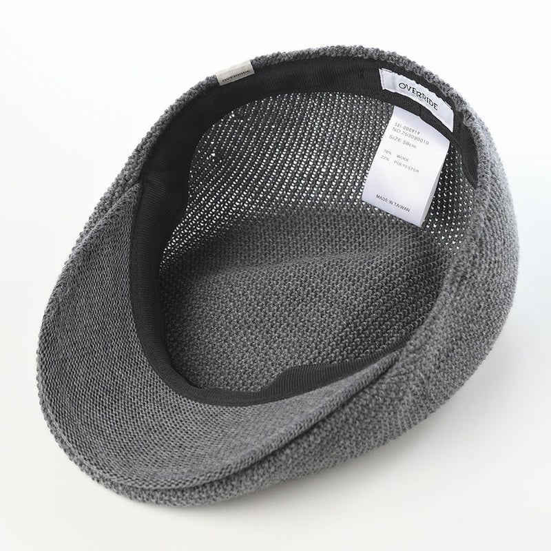 オーバーライドのハンチング OR WASHABLE WOOL KNIT HUNTING（ウォッシャブル ウール ニットハンチング） ダークグレー