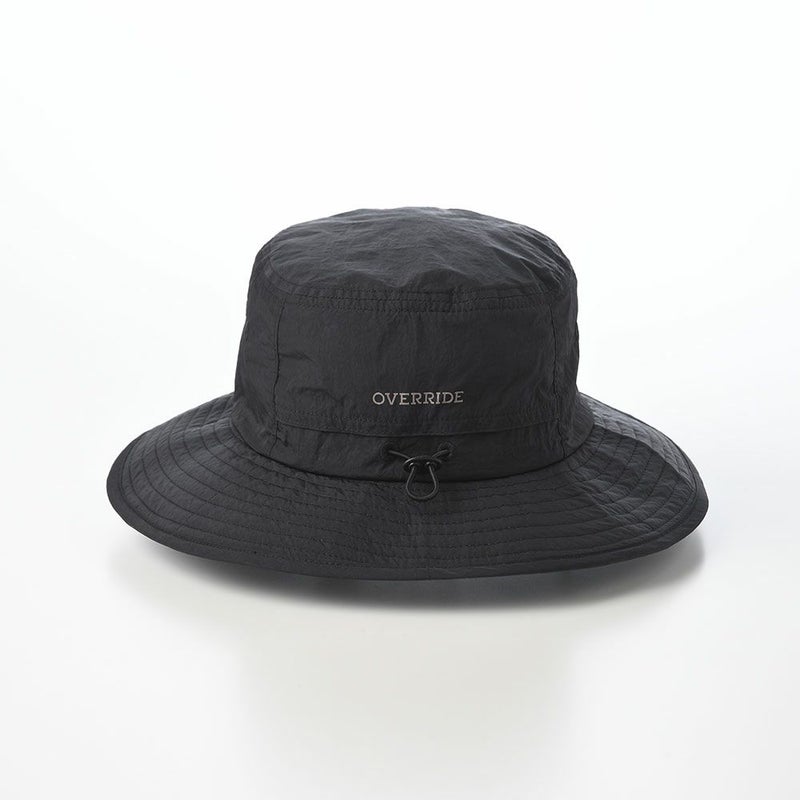 オーバーライドのサファリハット OR REC NL ADVENTURE HAT SG（リサイクルナイロン アドベンチャーハット） ブラック