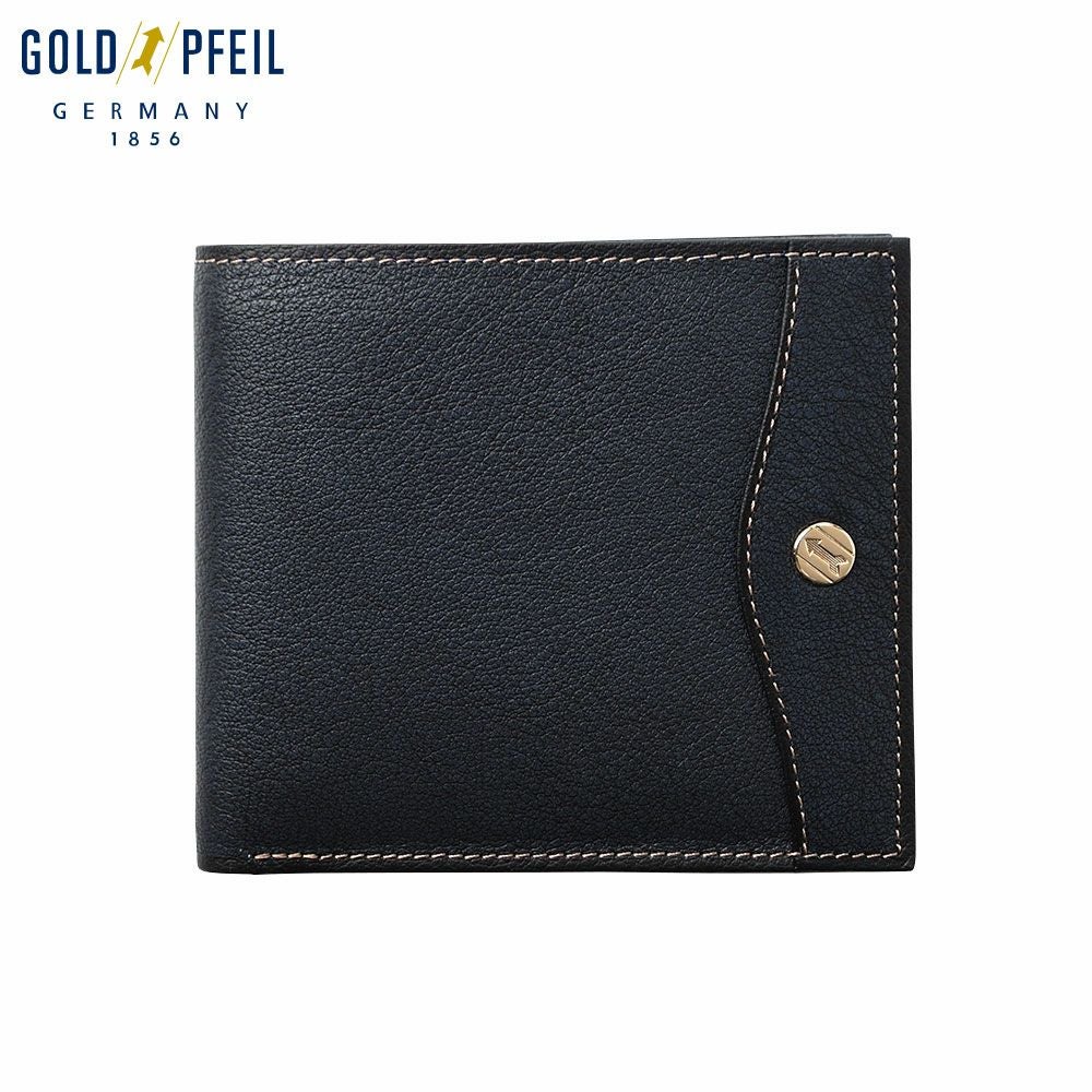 [オリジナル] S1 Bifold wallet 二つ折り財布　ネイビー ゴールドファイル 二つ折り財布 オックスフォード 二つ折り財布