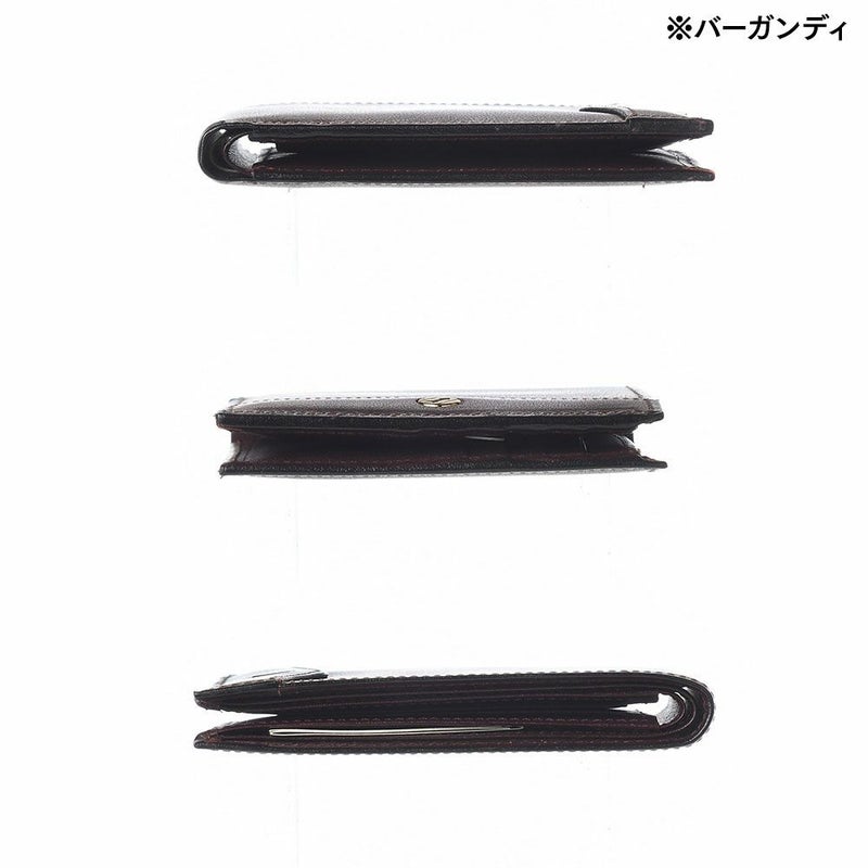 ゴールドファイルの二つ折り財布 オックスフォード 二つ折り札入れ バーガンディ