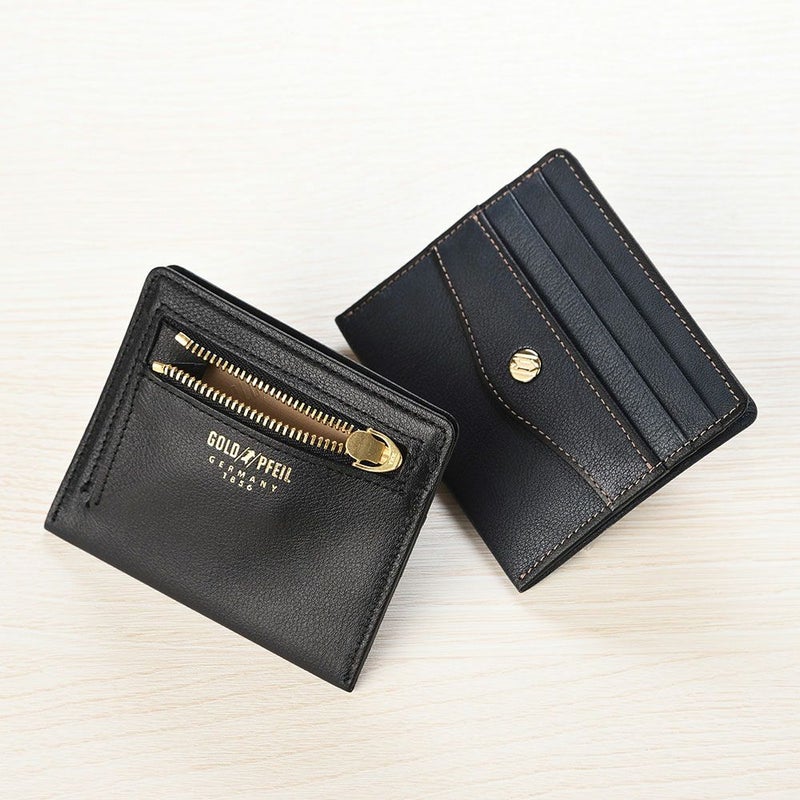 ゴールドファイルのミニ財布 オックスフォード コンパクト財布 ブラック