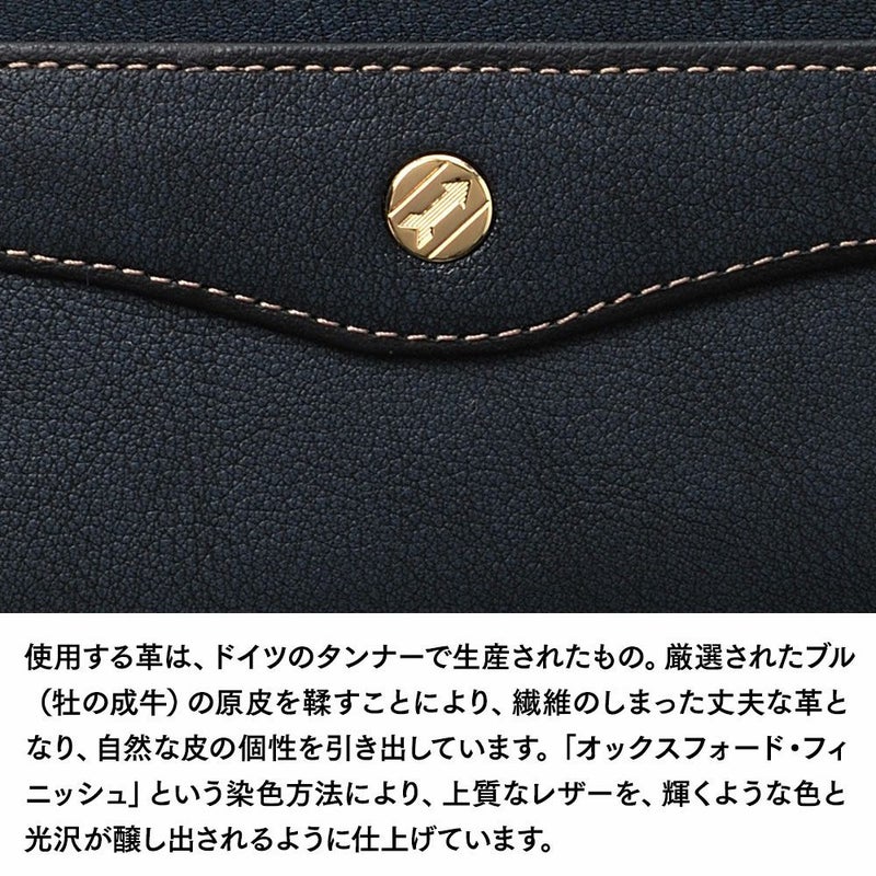 ゴールドファイルのミニ財布 オックスフォード コンパクト財布 ネイビー